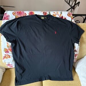 Men’s Polo by Ralph Lauren Black Short Sleeve Tee with Red Pony